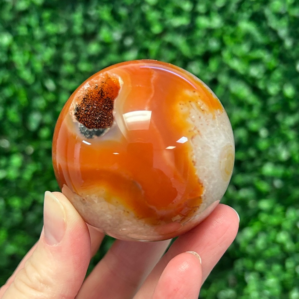 Druzy Carnelian Sphere C